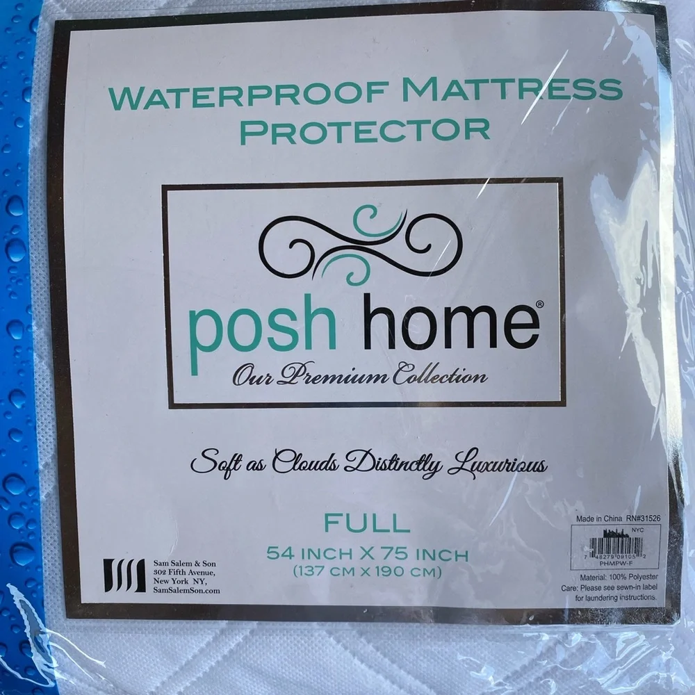 WATERPROOF MATTRESS PROTECTOR  POSH HOME SZ FULL